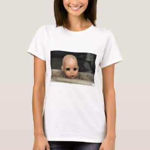 Schrei-Baby-Vintager Puppen-Kopf-schmutziges T-Shirt