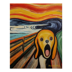 Schrei - Beagle Hund 001 - Pall Munch Poster