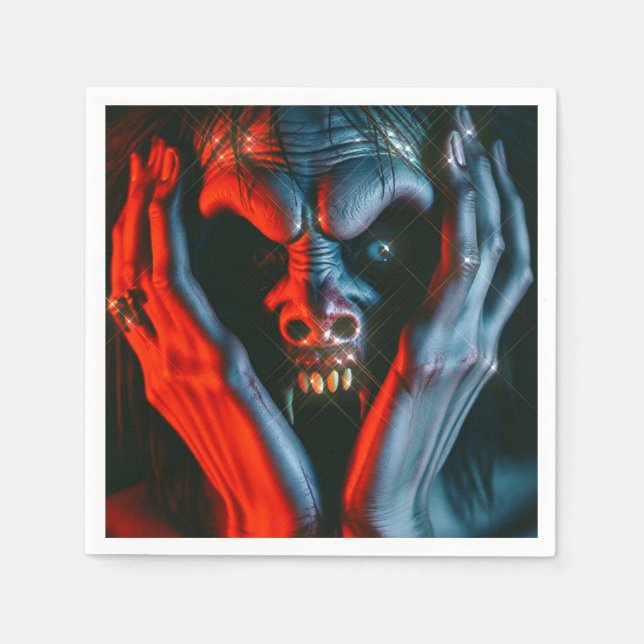 Schrei-Dämon Serviette (Vorderseite)