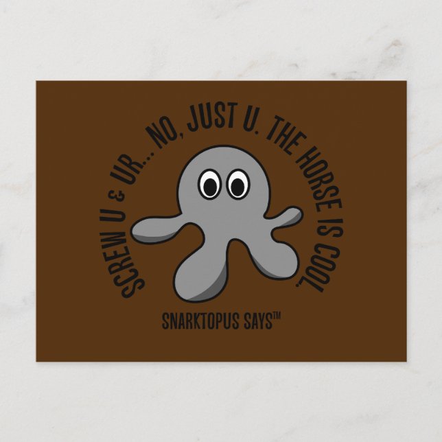 Schrei dich und das Pferd, auf dem du hereingefahr Postkarte (Vorderseite)