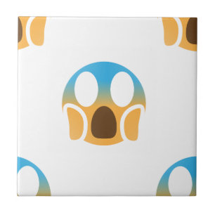 Schrei-Emoji Fliese