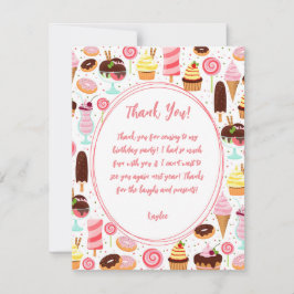 Schrei für Eiscreme Girls Sweet Niedliche Geburtst Dankeskarte