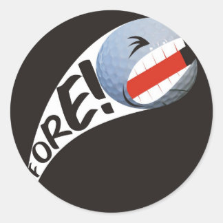 Schrei-Golf-Ball Runder Aufkleber