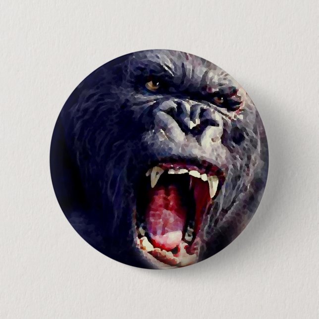 Schrei Gorilla Button (Vorderseite)