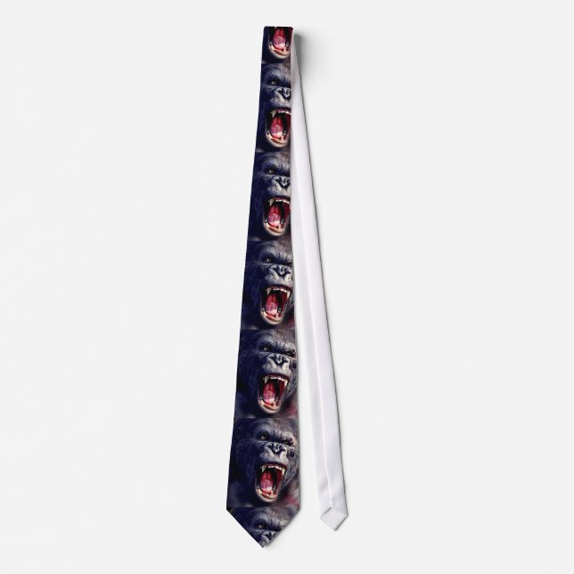 Schrei Gorilla Pop Art Neck Tie Krawatte (Vorderseite)