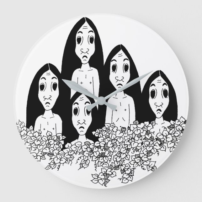 Schrei, hilf 2. große wanduhr (Vorderseite)