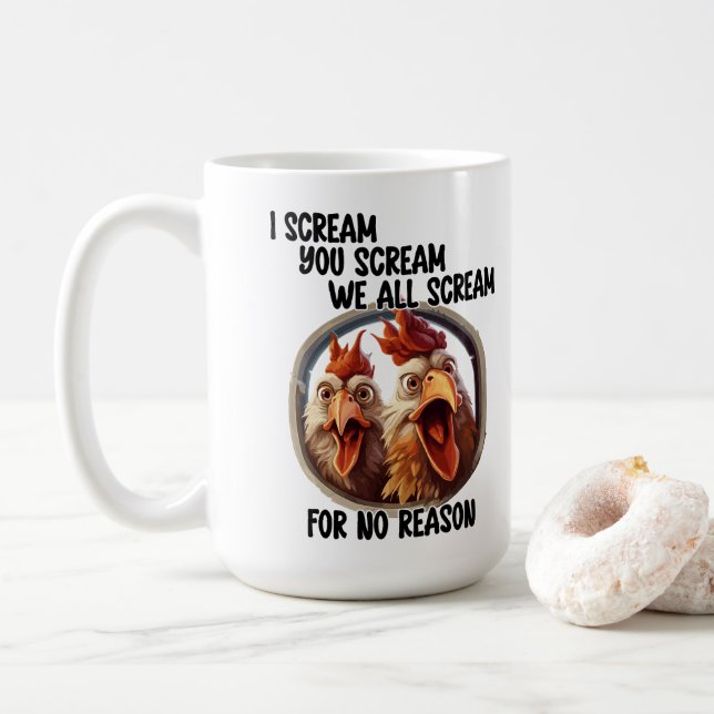 Schrei Kaffeetasse (Mit Donut)
