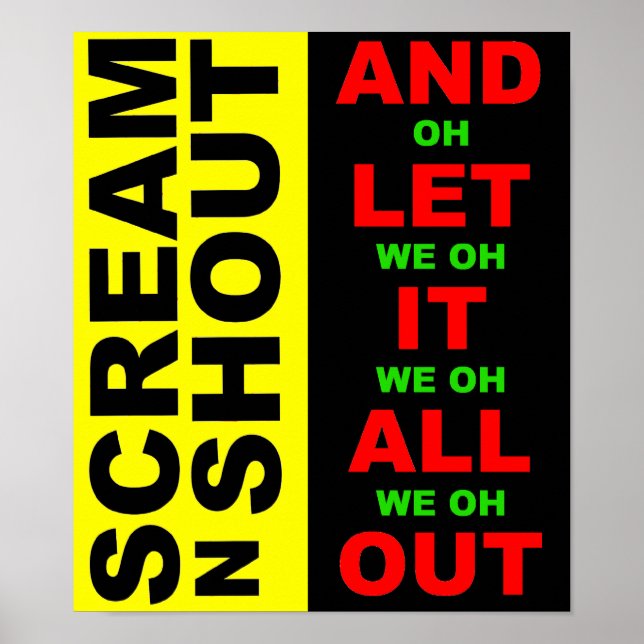Schrei-N-Shout-Poster Poster (Vorne)