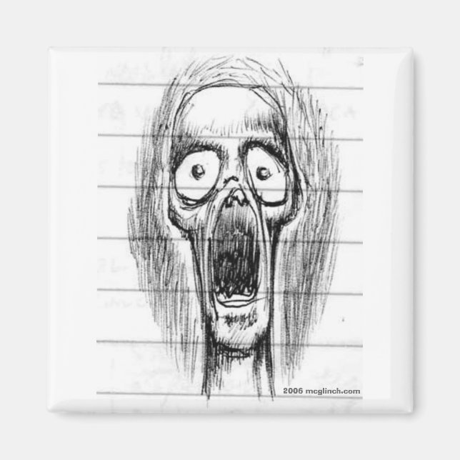 Schrei-SchädelTyp Magnet (Vorne)