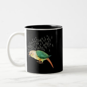 Schrei Türkis Ananas Grüne Wange Conure Zweifarbige Tasse