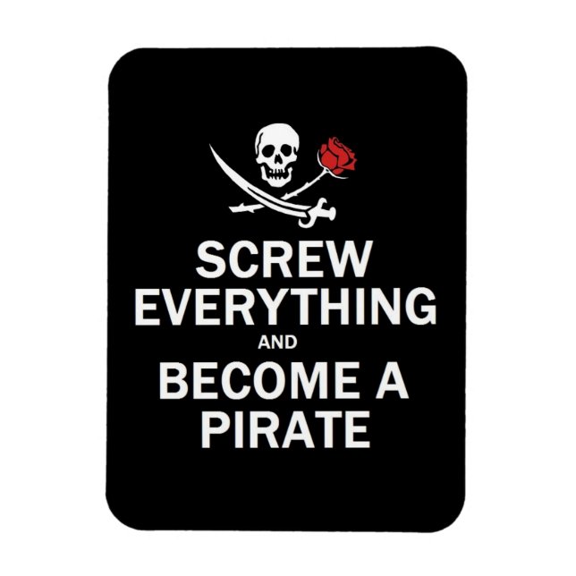Schreib alles und werde Pirate Magnet (Vertikal)