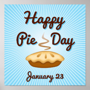 Schreib ein glückliches Pie Day Poster