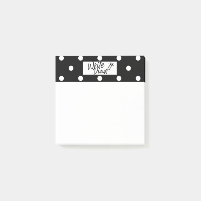 Schreib es nieder! post-it klebezettel (Vorderseite)