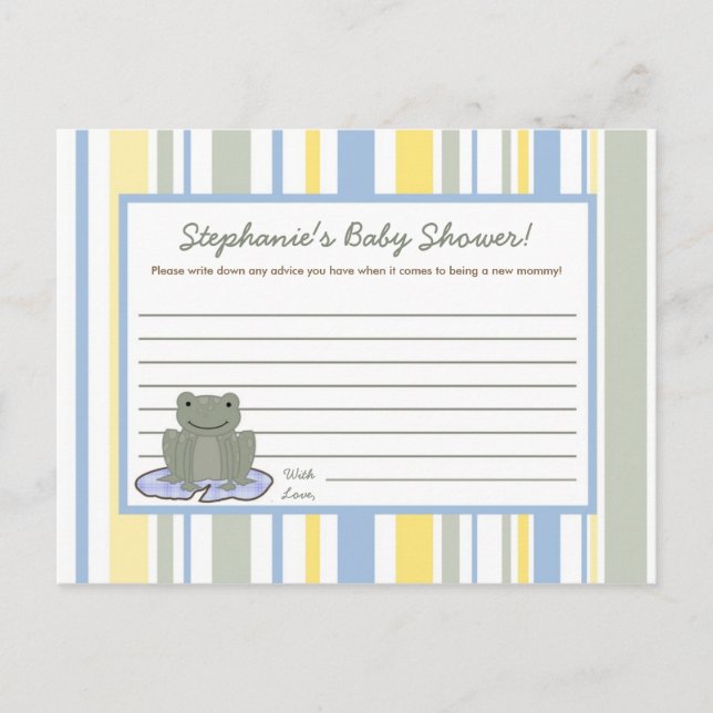 Schreib-Karten-Leap-Frosch-Schildkrötenbiene Drago Hinweiskarte (Vorderseite)