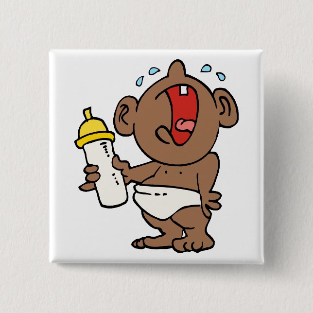 Schreibabyflasche Button (Vorderseite)