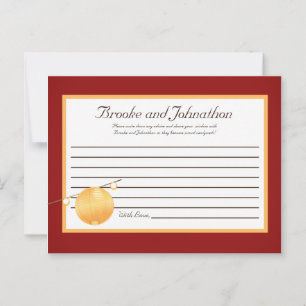 Schreibbare Papierzeilenlaternen mit Ratenkarte au Hinweiskarte