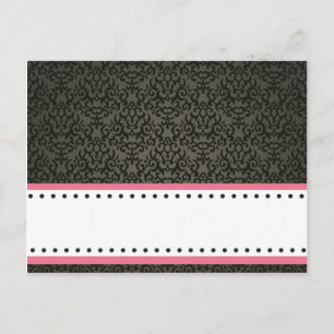 Schreibbeschädigte Platzkarte/Streifen rosa Kronen Postkarte
