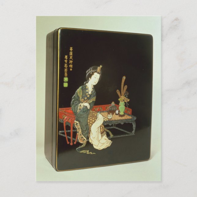 Schreibbox im chinesischen Stil Postkarte (Vorderseite)