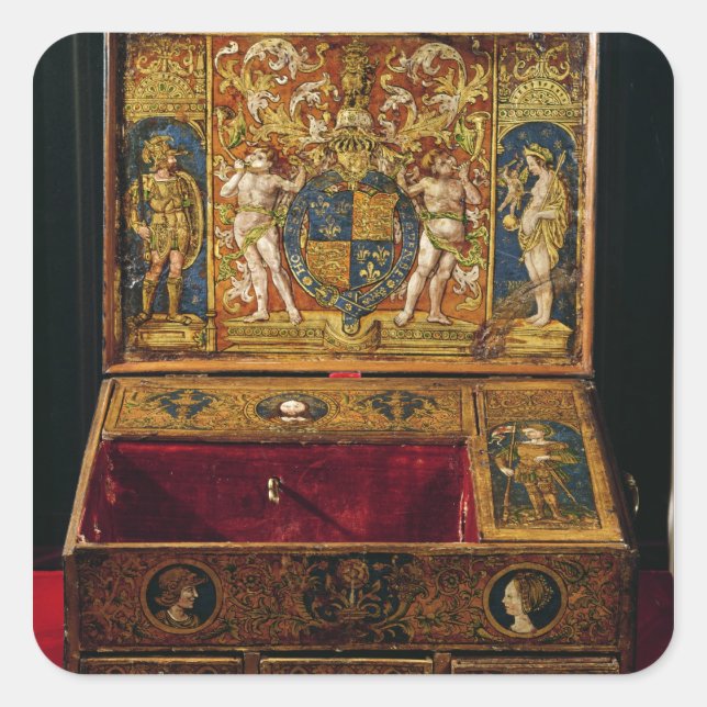 Schreibbox oder Schreibtisch Quadratischer Aufkleber (Vorderseite)