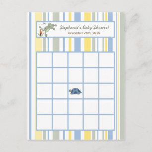Schreibe Bingo Card Leap Frog Turtle Bee Dragonfly Einladungspostkarte