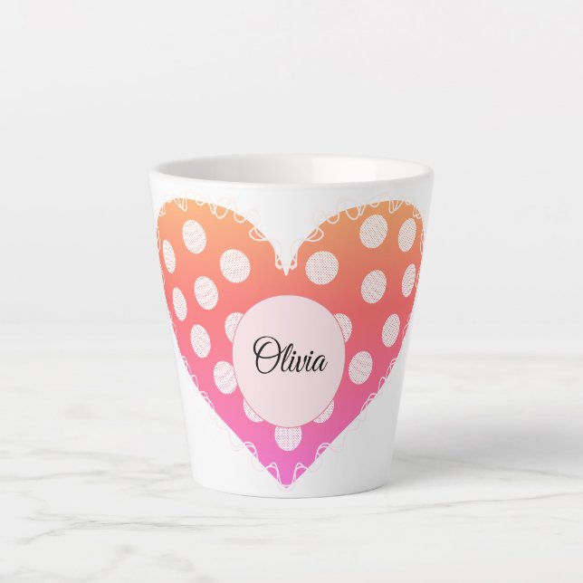 Schreibe dein eigenes Herz Milchtasse (Vorderseite)
