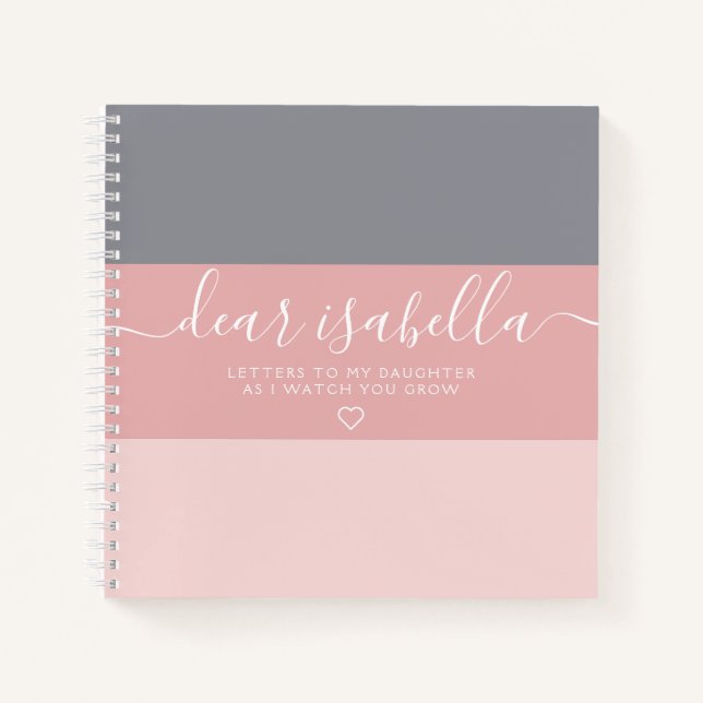 Schreiben an das Keepsake-Journal meiner Tochter Notizbuch (Vorderseite)