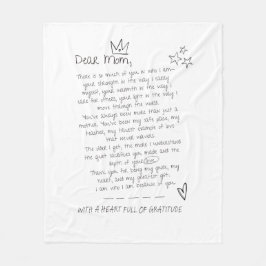 Schreiben an die Mama Fleecedecke