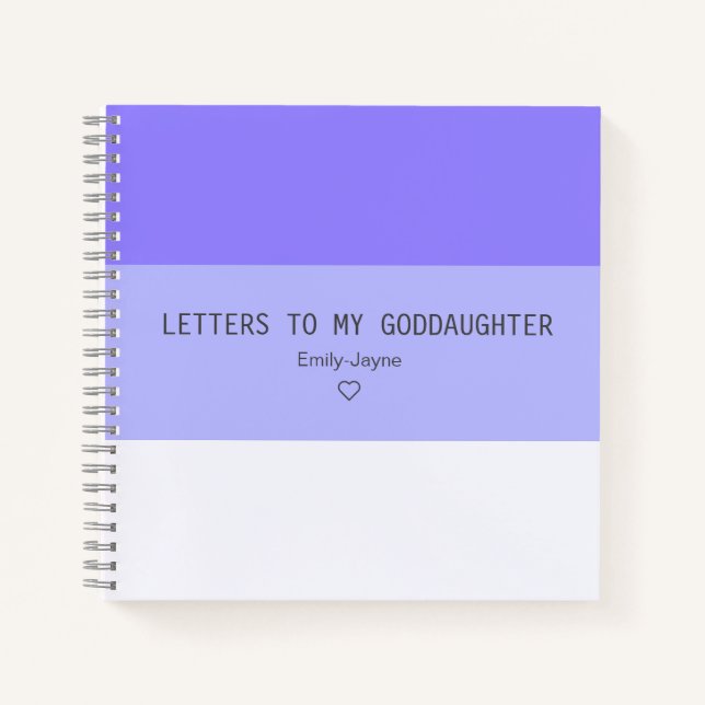 Schreiben an mein Godtochter Keepake Journal Notizbuch (Vorderseite)