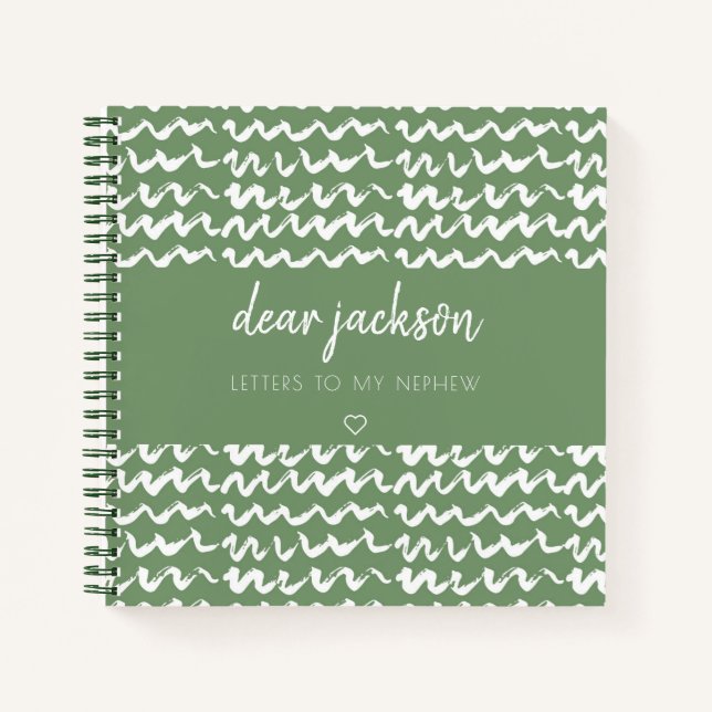 Schreiben an mein Nephew Keepake Journal Notizbuch (Vorderseite)