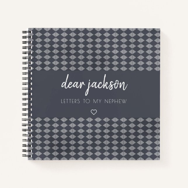 Schreiben an mein Nephew Keepake Journal Notizbuch (Vorderseite)