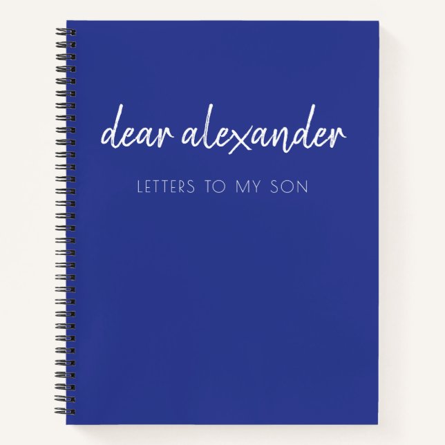 Schreiben an mein Son Keepake Journal Notizbuch (Vorderseite)