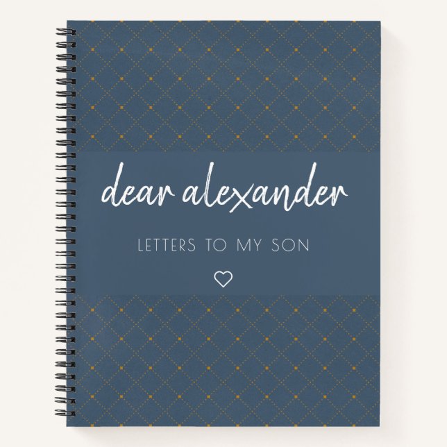 Schreiben an mein Son Keepake Journal Notizbuch (Vorderseite)