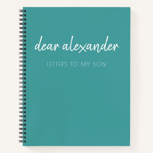 Schreiben an mein Son Keepake Journal Notizbuch (Vorderseite)