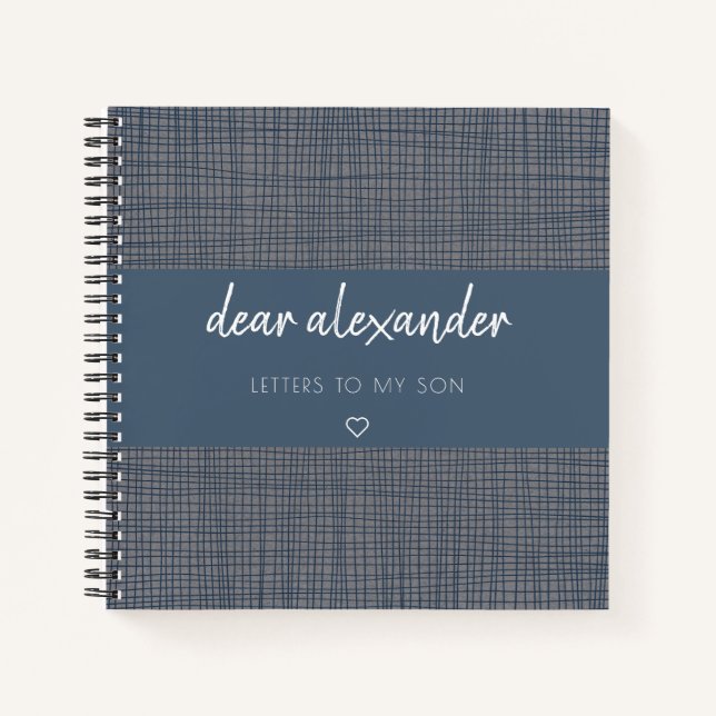 Schreiben an mein Son Keepake Journal Notizbuch (Vorderseite)