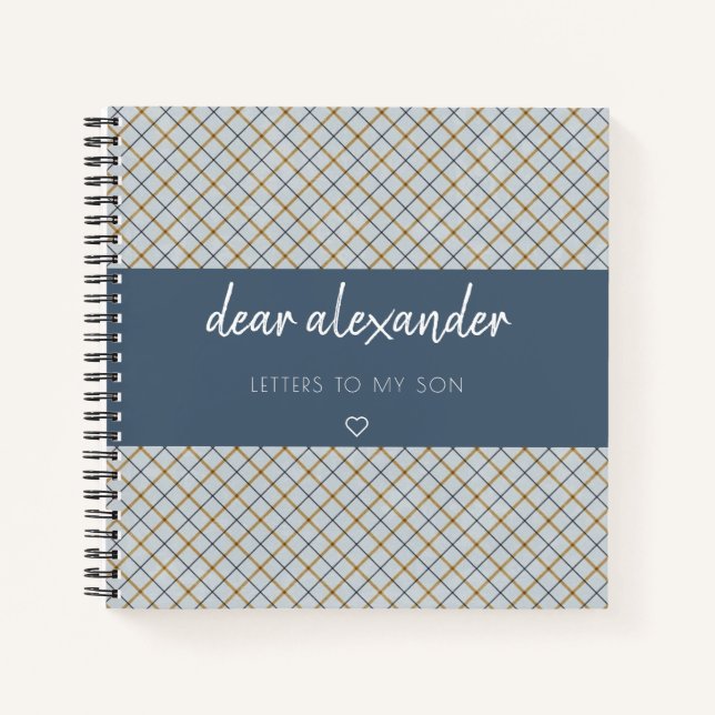 Schreiben an mein Son Keepake Journal Notizbuch (Vorderseite)