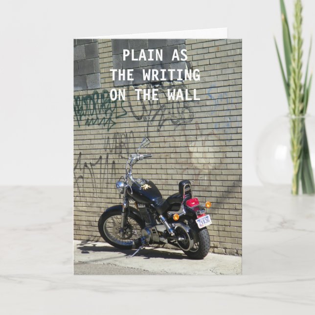 SCHREIBEN AUF DER WAND! DANKESKARTE (Vorderseite)