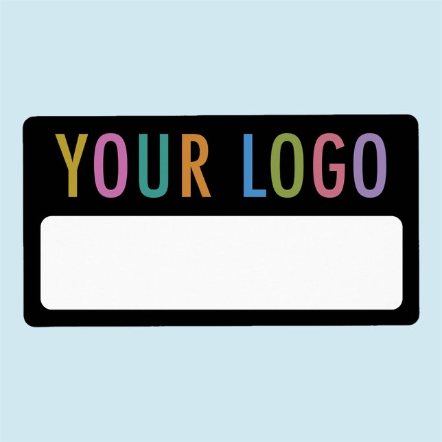 Schreiben auf Name-Tag-Aufkleber für das benutzerd (MISOOK Black Name Tag Stickers with Logo)
