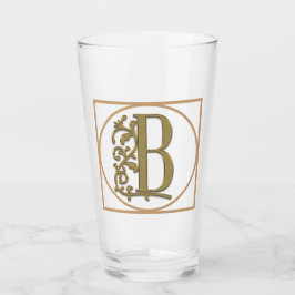 SCHREIBEN B MONOGRAM Schöne Hochzeit Neues Zuhause Glas
