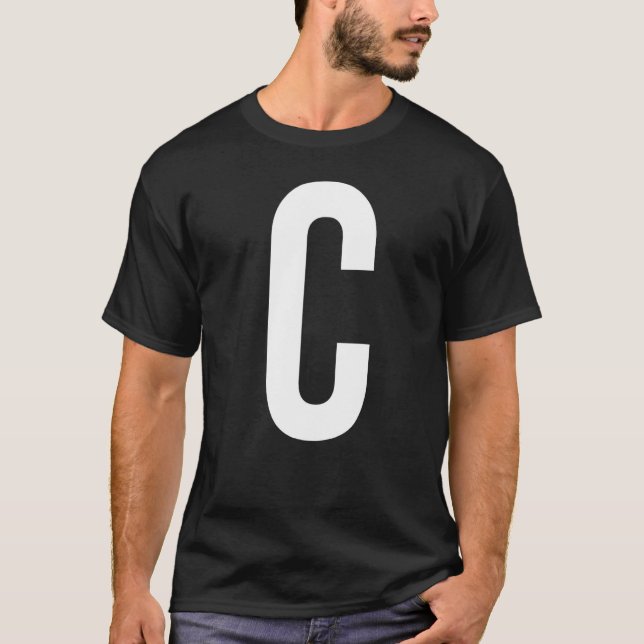SCHREIBEN C ALPHABET-MONOGRAMM T-Shirt (Vorderseite)