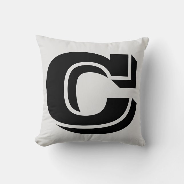 SCHREIBEN C MONOGRAMM PILLOW KISSEN (Vorderseite)