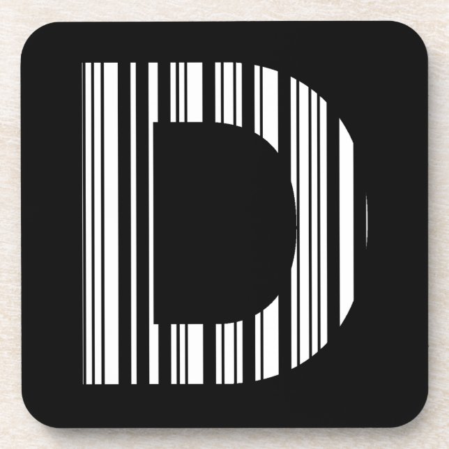 SCHREIBEN D BAR CODE Erste erste Barcodetabelle Untersetzer (Vorderseite)