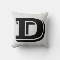 SCHREIBEN D MONOGRAM PILLOW