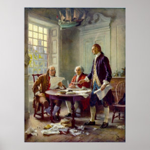 Schreiben der Unabhängigkeitserklärung 1776 Poster