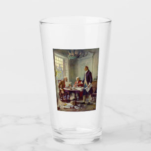 Schreiben der Unabhängigkeitserklärung (USA) Glas