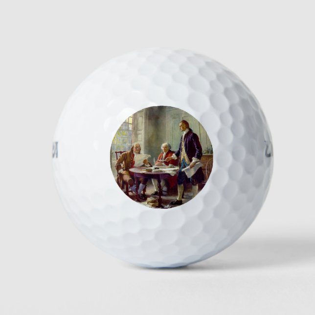 Schreiben der Unabhängigkeitserklärung (USA) Golfball (Vorderseite)