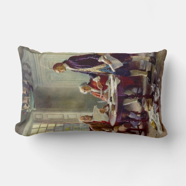 Schreiben der Unabhängigkeitserklärung (USA) Lendenkissen (Vorderseite)