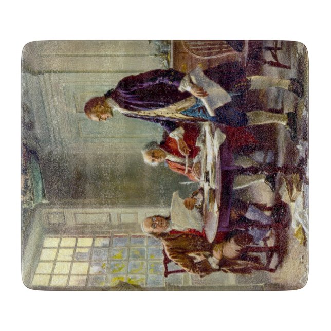 Schreiben der Unabhängigkeitserklärung (USA) Schneidebrett (Vorderseite)