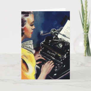 Schreiben des Sekretärs der Vintagen Führungskraft Karte