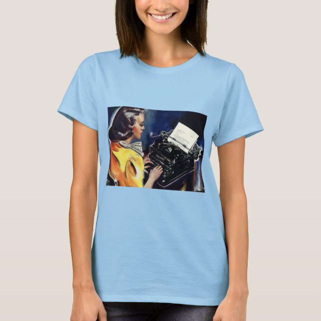 Schreiben des Sekretärs der Vintagen Führungskraft T-Shirt (Vorderseite)