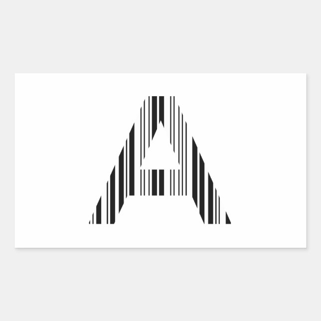 SCHREIBEN EINES BAR CODE-ersten ersten Barcode-Mus Rechteckiger Aufkleber (Vorderseite)
